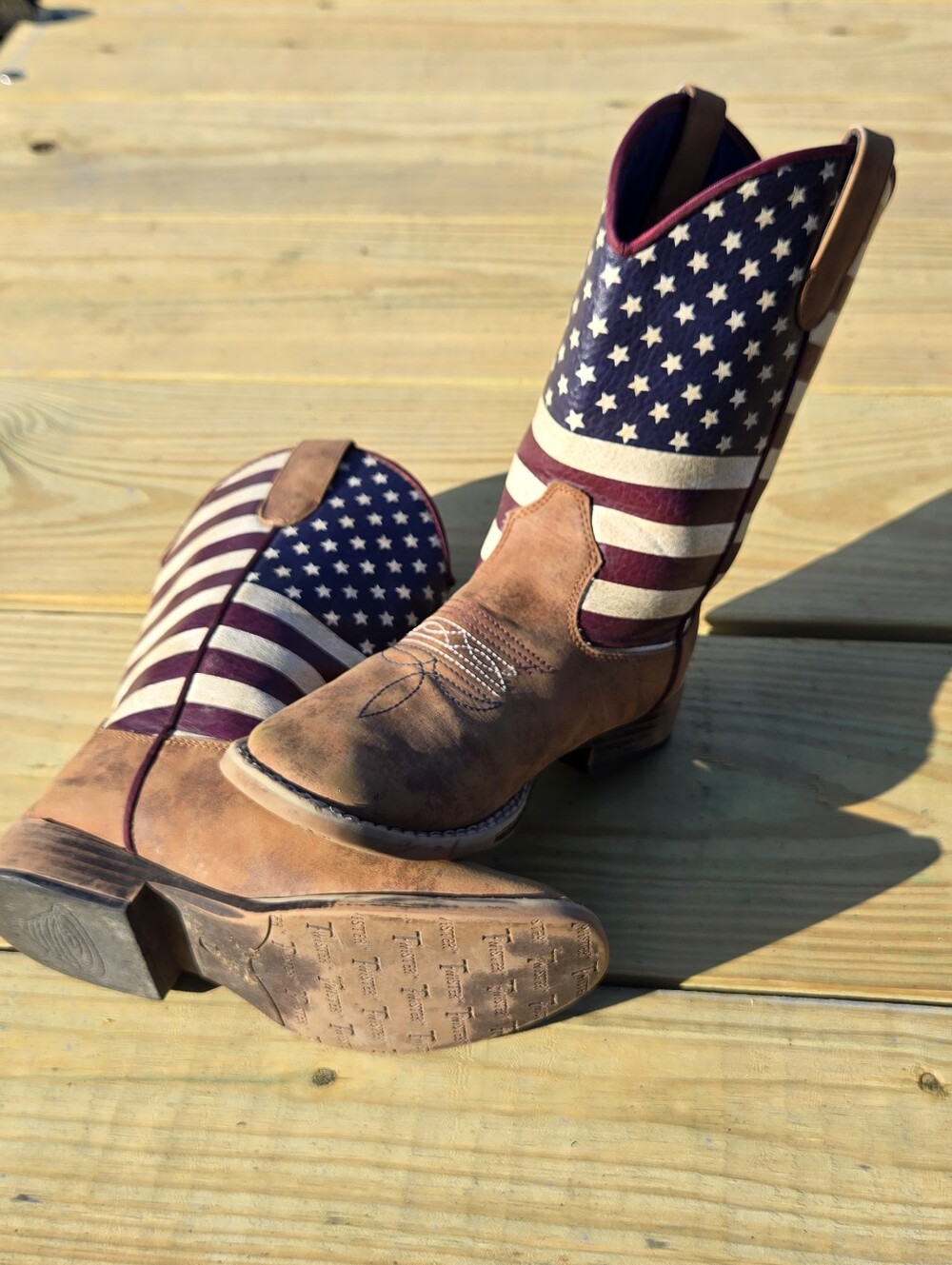 Twister Jacob Boy or Girl Kid Boots Patriotic Flag Cowboy us flag boots Size 1